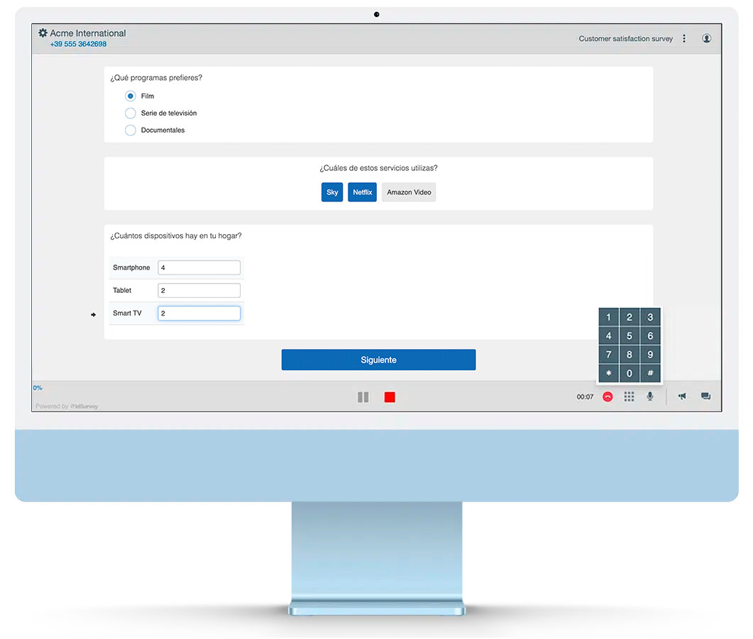 Software de recopilación de datos telefónicos CATI